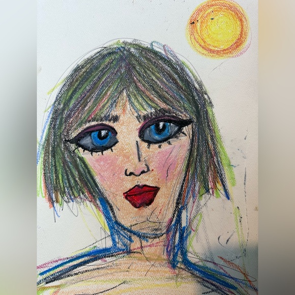 “Sunny Day” drawing oil pastels - Picture 2 of 2